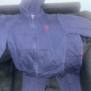 Polo Ralph Lauren Navy Blue Hoodie Set
